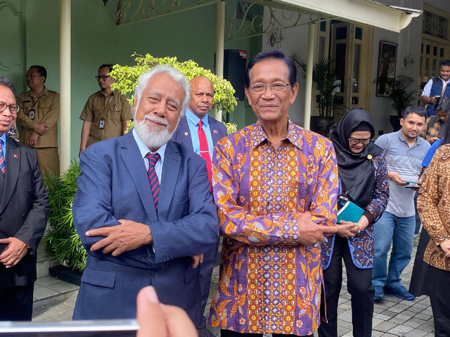 Perdana Menteri Timor Leste, Xanana Gusmao (kiri) dan Gubernur DIY, Sri Sultan HB X (kanan). Foto: Pandangan Jogja/Gigih Imanadi Darma