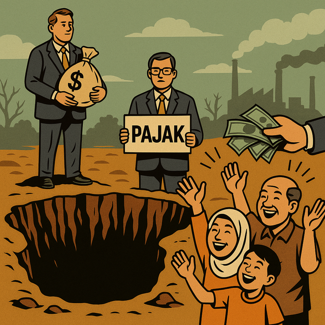 Ilustrasi pembangunan bunuh diri (Foto: dok. pribadi)