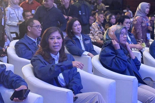 Menkomdigi Meutya Hafid pada Deklarasi Arah Indonesia Digital di Sopo Del Tower, Jakarta Selatan, Rabu (10/12/2025). Foto: Amira Nada/kumparan