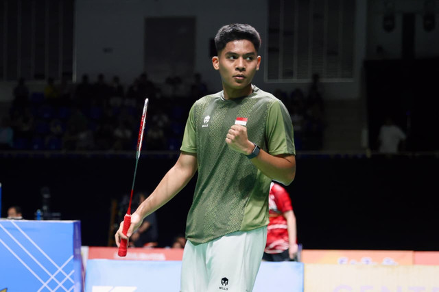 Zaki Ubaidillah (Ubed) saat membela Indonesia di SEA Games 2025 yang digelar di Thailand. Foto: Dok PBSI
