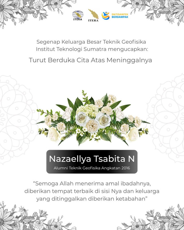 Nazaellya, Alumni Itera yang Meninggal dalam Kebakaran Gedung Terra Drone