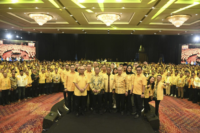 Suasana Bimtek anggota DPRD dari Golkar dipimpin Ketua Umum Golkar, Bahlil Lahadalia di Menara Bidakara, Jaksel pada Rabu (10/12/2025). Foto: Dok. Golkar