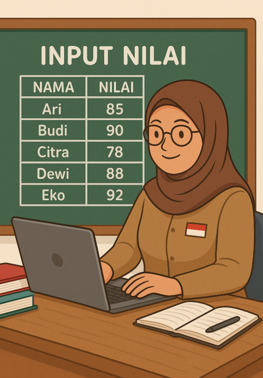 Ketika angka naik tanpa usaha, guru lah yang paling diam-diam terluka. (Sumber: ChatGPT)