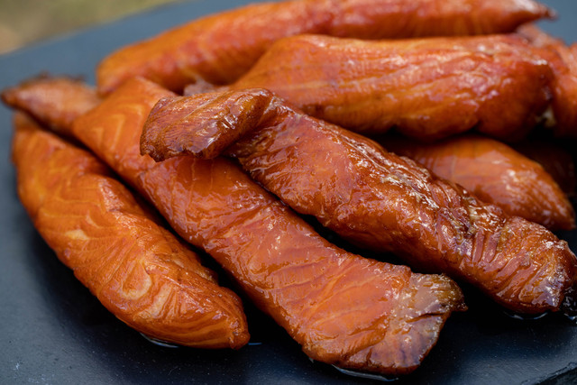 Smoked candied salmon. Foto: Kim Miller Media/Shutterstock