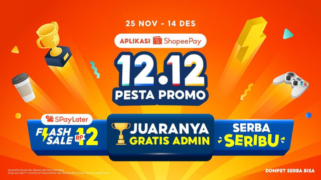 Promo ShopeePay saat 12.12. Foto: Istimewa