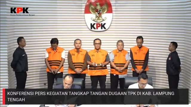 Ardito Wijaya, Bupati Lampung Tengah yang di OTT KPK bersama keempat lainnya. | Foto: Tangkap layar KPK