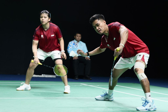 Jafar Hidayatullah/Felisha Pasaribu beraksi di SEA Games 2025 Thailand. Foto: PBSI