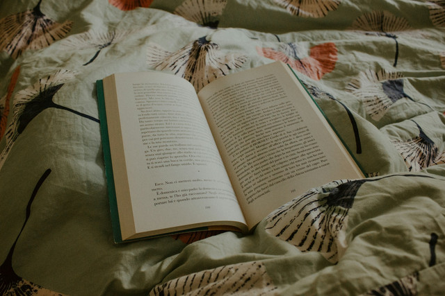 Ilustrasi buku berisi kumpulan kata-kata bahasa Inggris yang aesthetic. Foto: Unsplash