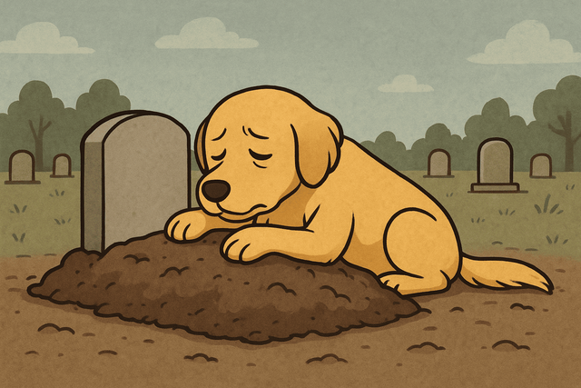 Anjing Golden Retriver Menangis, Source: AI