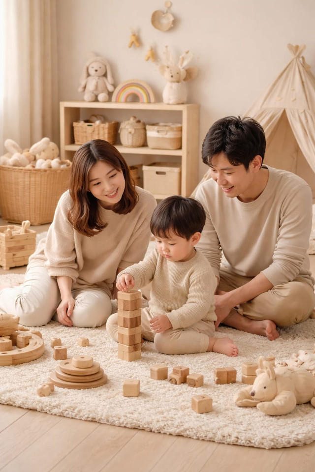 Ilustrasi kondisi lingkungan anak yang dipenuhi oleh warna beige atau nertal (Sumber: gemini)