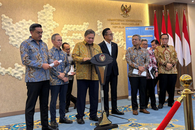 Konferensi pers KUR dan Satgas P2SP di Kantor Kemenko Perekonomian, Jakarta Pusat, Selasa (16/12/2025). Foto: Najma Ramadhanya/kumparan