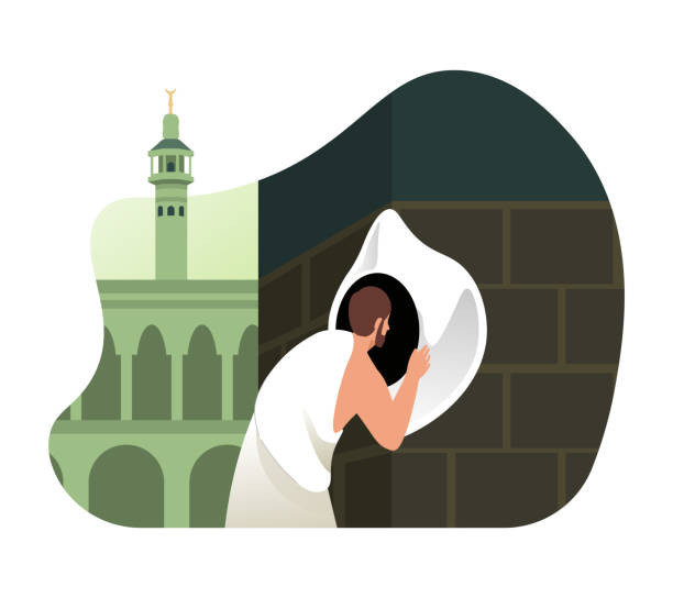 Jemaah haji mencium Hajar al-Aswad dari Ka'bah ilustrasi bu Istock 