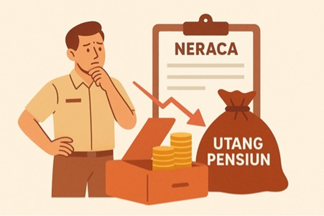 Utang Pensiun yang Tidak Pernah Dicatat. Ilustrasi: AI Generated/Dok. Pribadi.