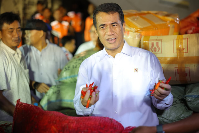 Mentan Amran Sulaiman membeli 40 ton cabai dari petani Aceh. Foto: Dok. Kementan RI