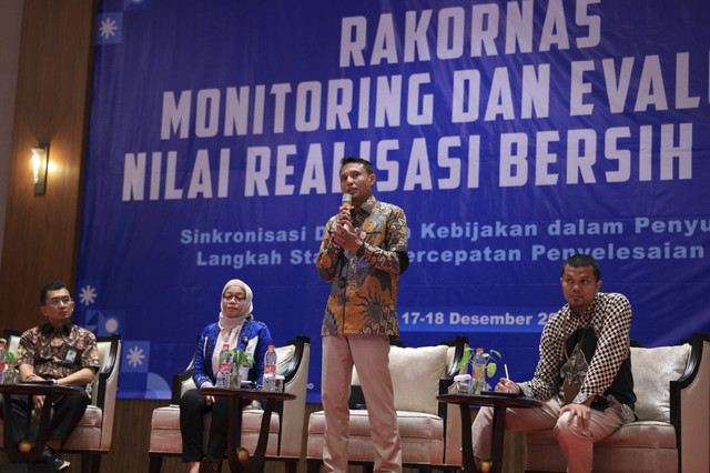 LPDB Koperasi bersama Kementerian Koperasi menggelar Rakornas Penyelesaian Nilai Realisasi Bersih (NRB) Dana Bergulir di Bekasi, Jawa Barat, Kamis (18/12/2025). Foto: Dok. LPDB