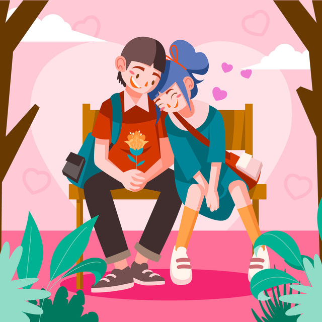 https://www.freepik.com/free-vector/hand-drawn-characters-love-cartoon-illustration_45114095.htm#fromView=search&page=1&position=8&uuid=a17284bf-0de4-4a4a-94de-71d23807d12d&query=2.+Kebingungan+Emosional+antara+Cinta+dan+Kenyamanan