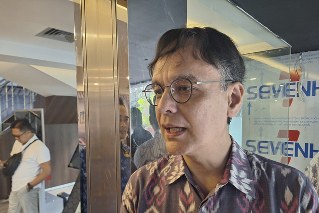 Deputi Bidang Koordinasi Konektivitas di Kemenko IPK, Odo R.M Manuhutu ditemui di Kantor Kemenko IPK, Jakarta Pusat pada Jumat (19/12/2025). Foto: Argya D. Maheswara/kumparan 