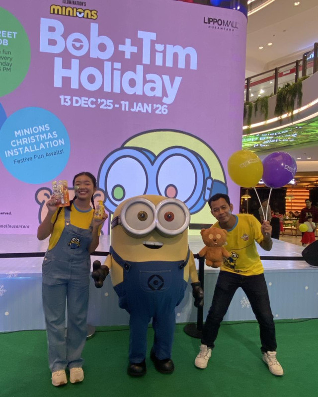 Karakter Minions meriahkan libur Natal dan Tahun Baru. Foto: Dok. Istimewa