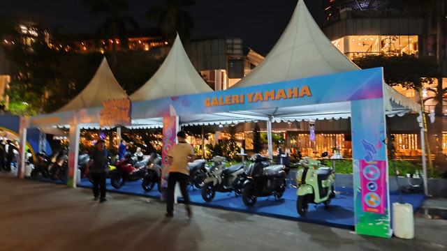 Aktivitas Yamaha Rev Festival di Senayan Park selama 20-21 Desember 2025. Foto: Sena Pratama/kumparan