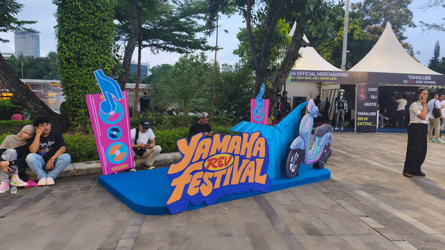 Aktivitas Yamaha Rev Festival di Senayan Park selama 20-21 Desember 2025. Foto: Sena Pratama/kumparan