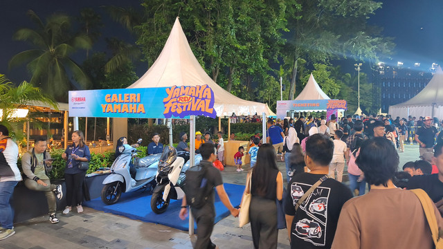 Aktivitas Yamaha Rev Festival di Senayan Park selama 20-21 Desember 2025. Foto: Sena Pratama/kumparan