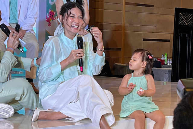 Patricia Gouw  dalam acara Product Launching Baby Happy Soft & Comfort di Jakarta Barat, Minggu (21/12). Foto: kumparan/Eka Nurjanah