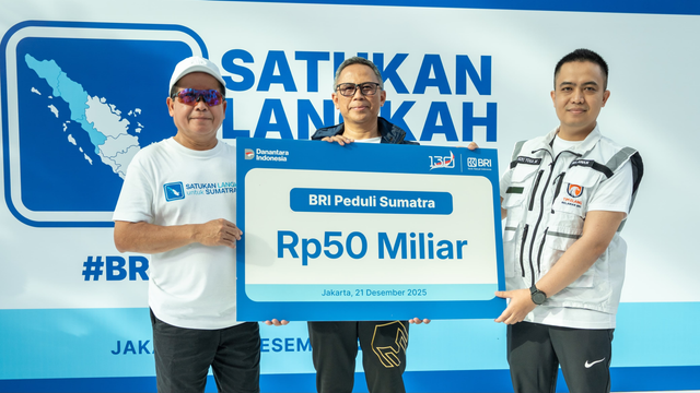 BRI gelar kegiatan “Satukan Langkah untuk Sumatra” dan berhasil menghimpun dana Rp 50 miliar untuk percepat pemulihan bencana di Sumatera. Foto: Dok. BRI