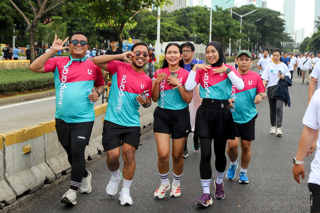 Keseruan Fun Run pada Minggu (21/12). Foto: kumparan