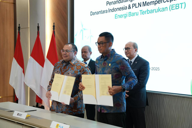 Danantara bersama PT PLN (Persero) sudah menandatangani Head of Agreement (HoA). Foto: Danantara. 