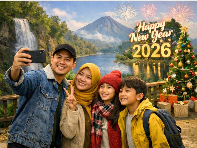 Ilustrasi liburan dan pulang kampung. Sumber gambar: ChatGPT