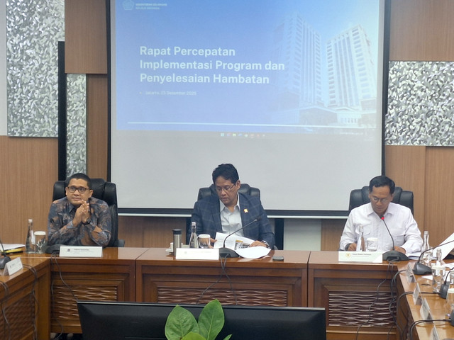 Menteri Keuangan (Menkeu) Purbaya Yudhi Sadewa dalam sidang aduan kanal Debottlenecking Satgas P2SP di Kantor Kemenkeu, Jakarta Pusat pada Selasa (23/12/2025). Foto: Argya D. Maheswara/kumparan 