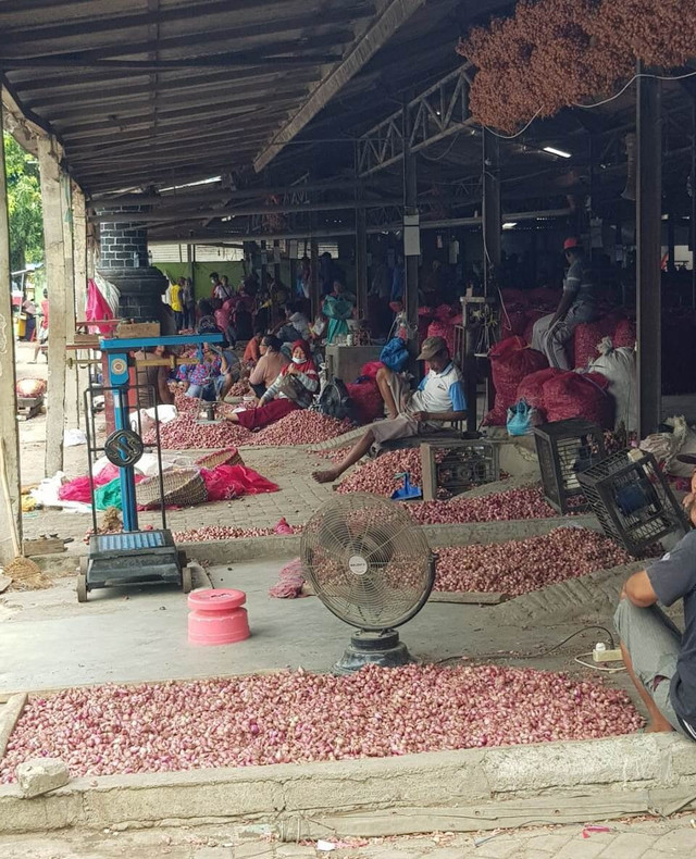 Pasar Bawang Merah di Sukomoro, Kabupaten Nganjuk, Jawa Timur, (Sumber @Pemkab.Nganjuk)
