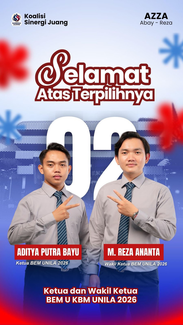 Foto: Pasangan urut 02 terpilih Pemira 2025