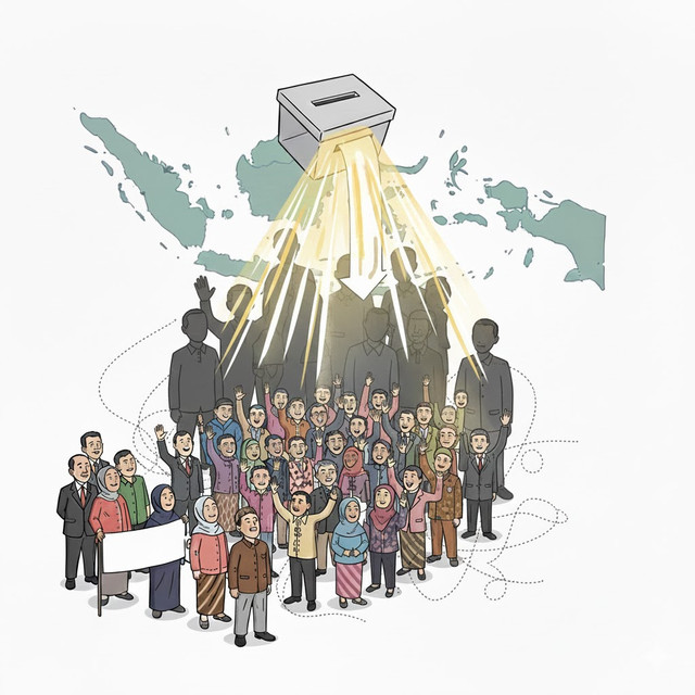 Ilustrasi Pemilihan Tidak Langsung. Source: Gemini