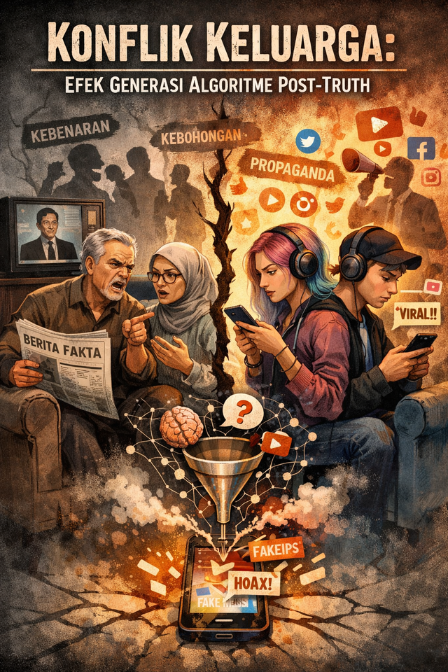 https://chatgpt.com/c/694de802-e98c-8323-b313-2e645fdd0150. Ilustrasi Gambar Digital Post-Truth