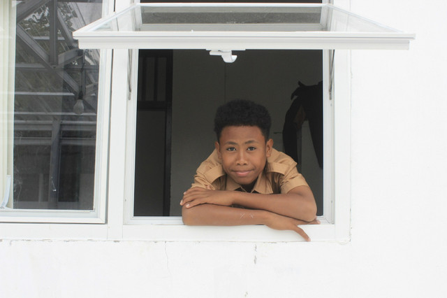 Guntur, siswa Sekolah Rakyat Menengah Pertama (SRMP) 26 Ternate. Foto: Dok. Kemensos