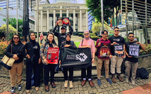Serikat Pekerja Kampus (SPK) Ajukan Uji Materiil Undang-Undang Nomor 14 Tahun 2005 tentang Guru dan Dosen ke Mahkamah Konstitusi (Foto: spk.or.id)