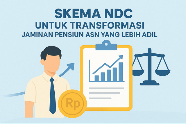 Skema NDC untuk Jaminan Pensiun ASN yang Lebih Adil. Ilustrasi: AI Generated/Dok. Pribadi.
