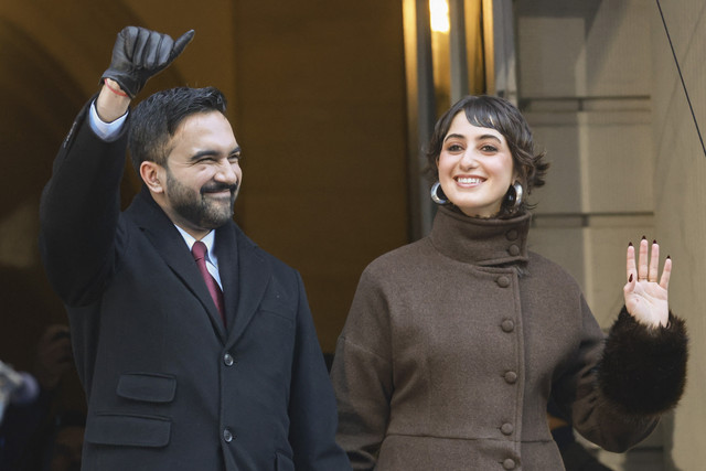 Zohran Mamdani dan Rama Duwaji. Foto: SPENCER PLATT/Getty Images Via AFP