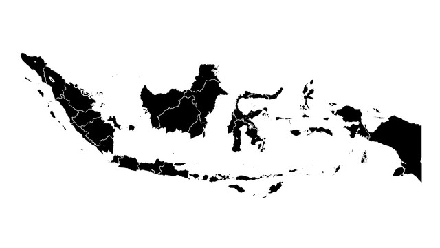 Ilustrasi peta Indonesia. Foto: Shutterstock