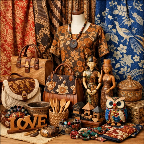 Batik dan Kerajinan Tangan (AI-generated illustration)