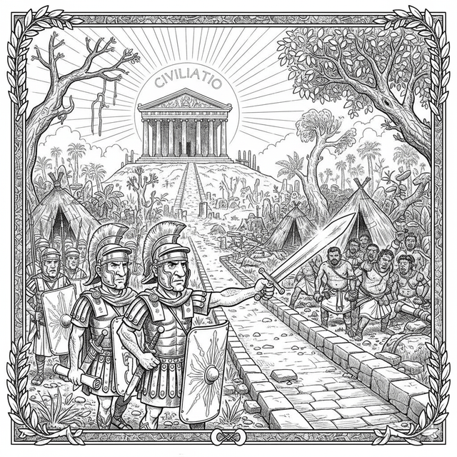 Sebuah ilustrasi tentara Roma (gambar dibuat oleh AI Gemini)