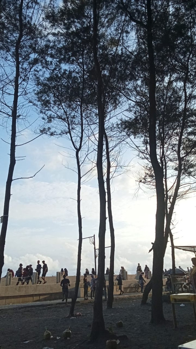 Suasana sore hari di Pantai Kemiren, Cilacap (Dokumentasi pribadi