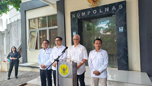 Suasana Rilis Capaian Kinerja Kompolnas Sepanjang Tahun 2025 di Kantor Kompolnas, Jakarta Selatan, Senin (5/1). Foto: Rayyan/Kumparan