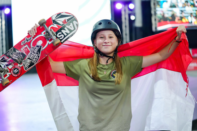 Wayan Malana saat tampil di SEA Games pada Desember 2025 di Extreme Park, Huamark Sports Complex, Bangkok, Thailand. Foto: NOC Indonesia/Rizki Fitrianto