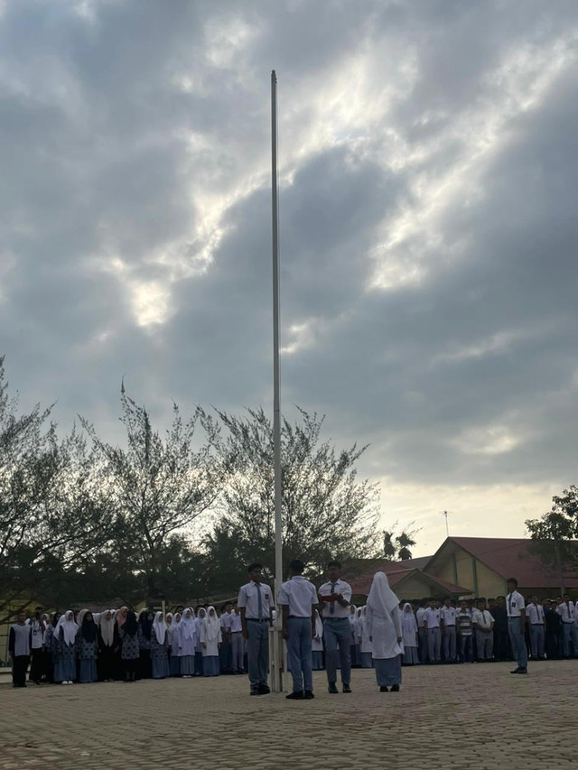 SMAN 4 Aceh Tamiang memulai semester baru. Foto: Bakom RI