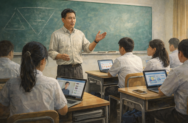 Di antara ceramah dan klik, suara guru berjuang memberi makna di kelas (Sumber: ChatGPT)