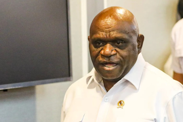 Menteri Hak Asasi Manusia (HAM) Natalius Pigai. (Salman Toyibi/Jawa Pos)