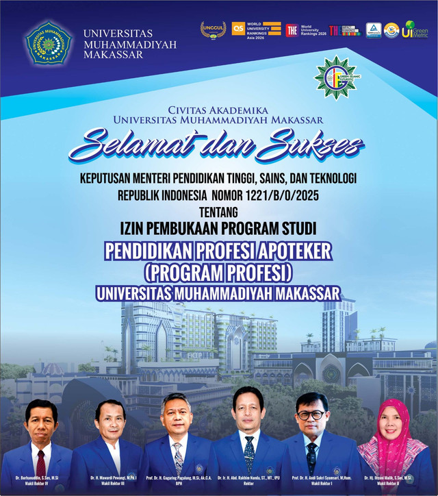 Unismuh Makassar Kantongi Izin Buka Profesi Apoteker