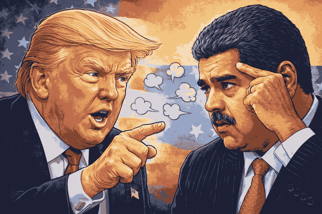 Krisis Politik Venezuela, Perseteruan Donald Trump Vs Nicolas Maduro, Ilustrasi dibuat AI
